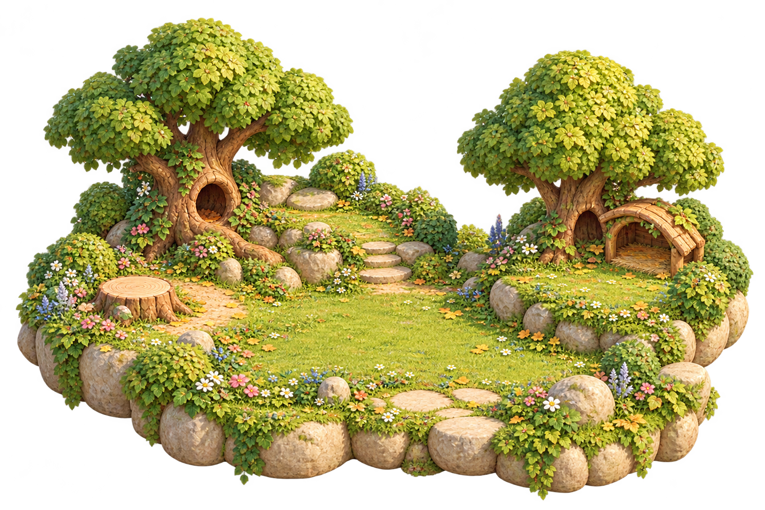 松鼠區精緻微縮場景